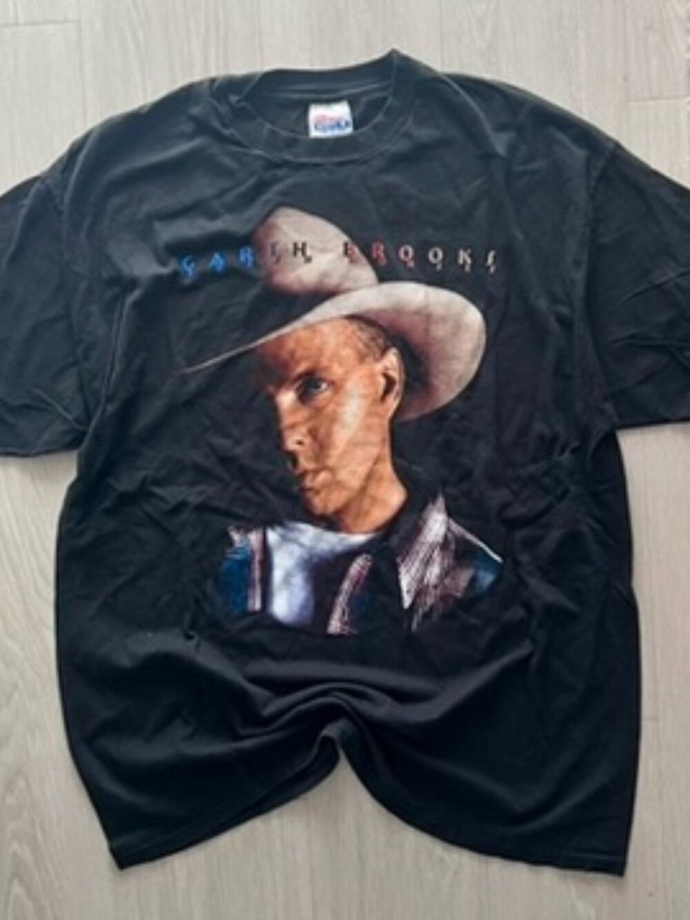 Vintage Garth Brooks Fresh Horses Tour Black T Shirt Beefy Hanes Men’s XXL